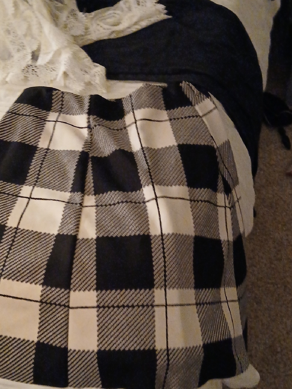 Worthington Plaid Skater Skirt School Girl Skirt